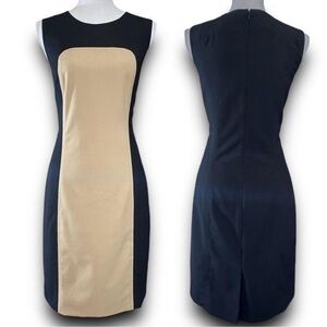 Calvin Klein camel/black dress